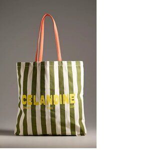 anthropologie Graphic Canvas Tote new one size